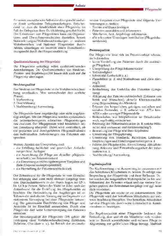 Vorschauseite 5: Pflegevisite und Mitarbeiterführung
