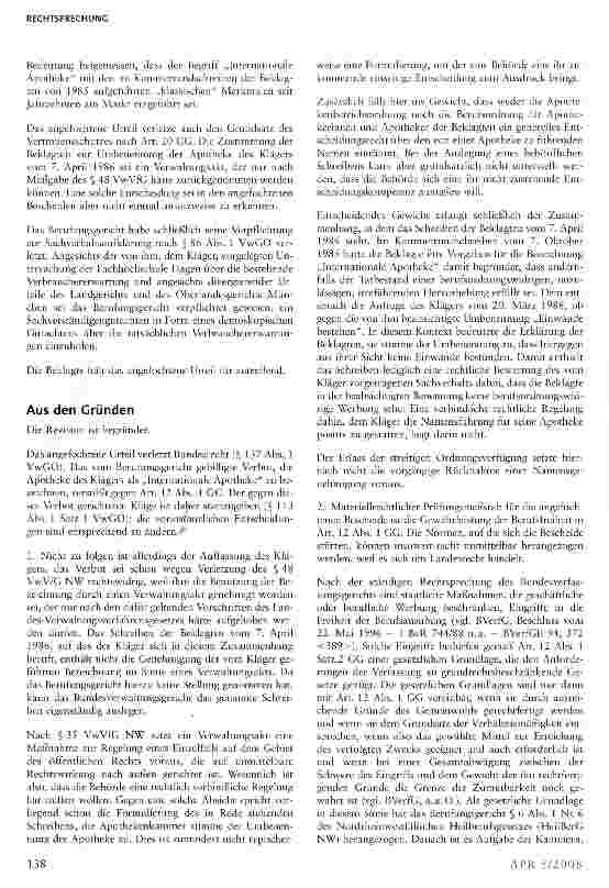 Vorschauseite 3: Bezeichnung „Internationale Apotheke zulässig