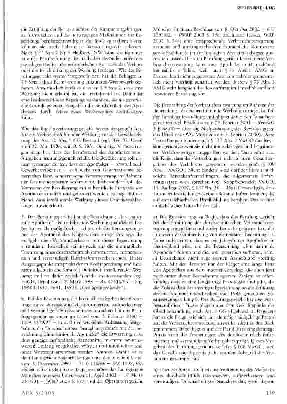 Vorschauseite 4: Bezeichnung „Internationale Apotheke zulässig