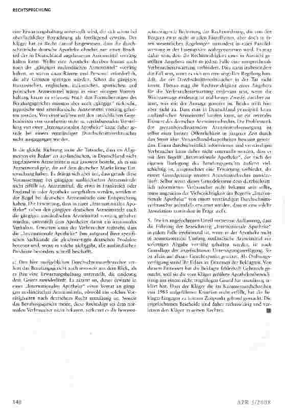 Vorschauseite 5: Bezeichnung „Internationale Apotheke zulässig