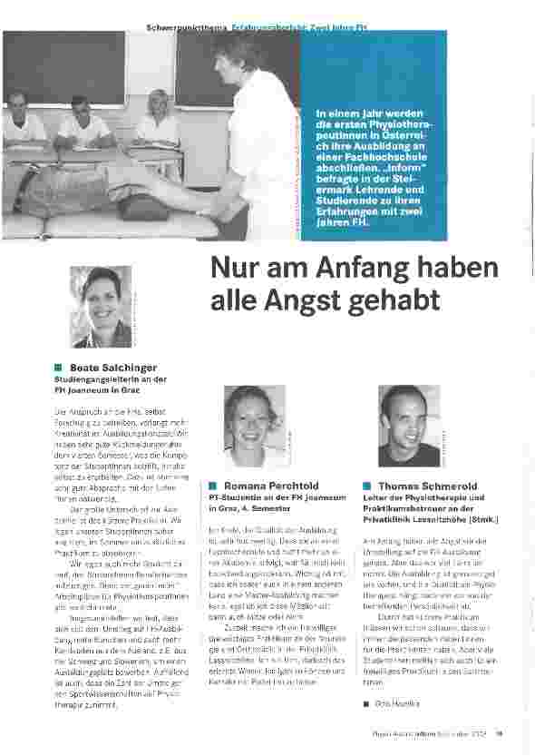 Vorschauseite 1: Nur am Anfang haben alle Angst gehabt