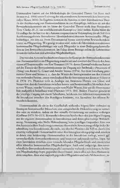 Vorschauseite 3: Bewusstheitskontexte und Identitätskonstruktionen homosexueller Frauen und Männer im Setting der Altenpflege - Ergebnisse einer qualitativen Studie