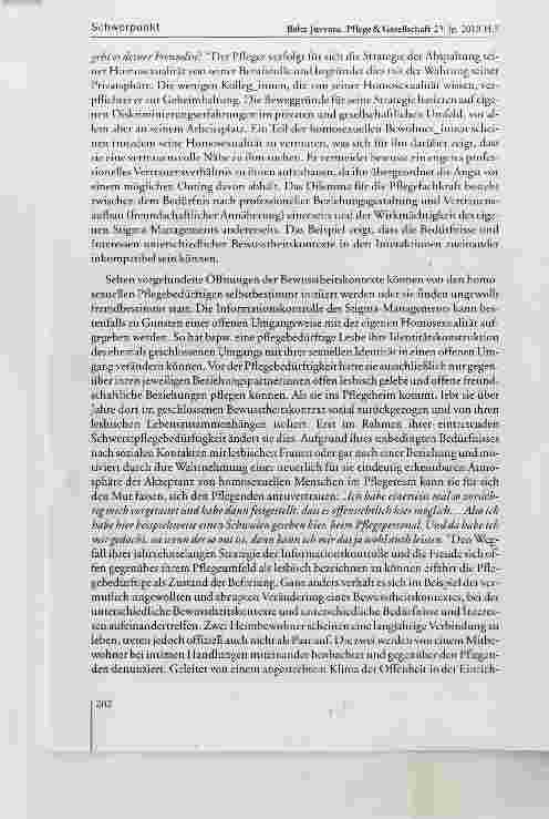 Vorschauseite 6: Bewusstheitskontexte und Identitätskonstruktionen homosexueller Frauen und Männer im Setting der Altenpflege - Ergebnisse einer qualitativen Studie