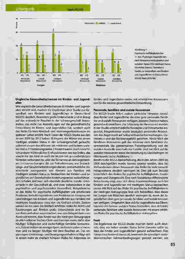 Vorschauseite 2: Gesundheitliche Chancengleichheit: Zur Bedeutung von personalen, familiären und sozialen Ressourcen