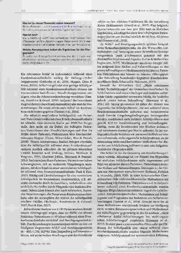 Vorschauseite 2: Nicht-medikamentose Maßnahmen bei Einund Durchschlafproblemen von älteren Patienten im Krankenhaus Qualitative Interviews mit Pflegenden