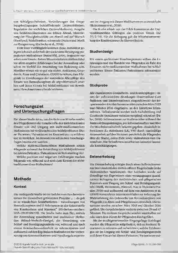 Vorschauseite 3: Nicht-medikamentose Maßnahmen bei Einund Durchschlafproblemen von älteren Patienten im Krankenhaus Qualitative Interviews mit Pflegenden