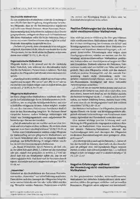 Vorschauseite 5: Nicht-medikamentose Maßnahmen bei Einund Durchschlafproblemen von älteren Patienten im Krankenhaus Qualitative Interviews mit Pflegenden