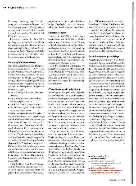 Vorschauseite 2: Der Schlüssel für gute Pflege