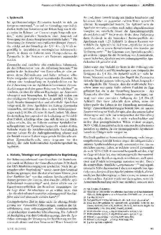 Vorschauseite 3: Die Herstellung von Nicht-Zytostatika in externen Apothekenlabors