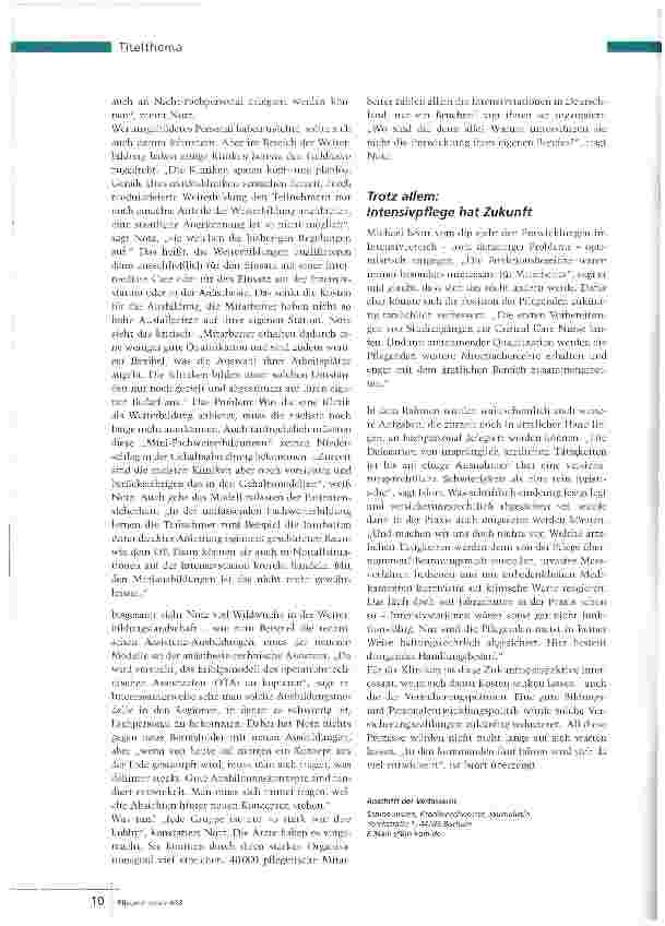 Vorschauseite 5: Intensivpflegende gesucht!