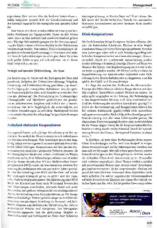 Vorschauseite 5: Strukturierte Portfolioanalysen zur strategischen Ausrichtung des Krankenhauses