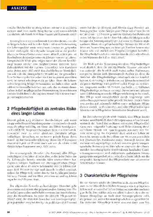 Vorschauseite 2: Pflegeheime auf dem Weg zu Institutionen des Sterbens?