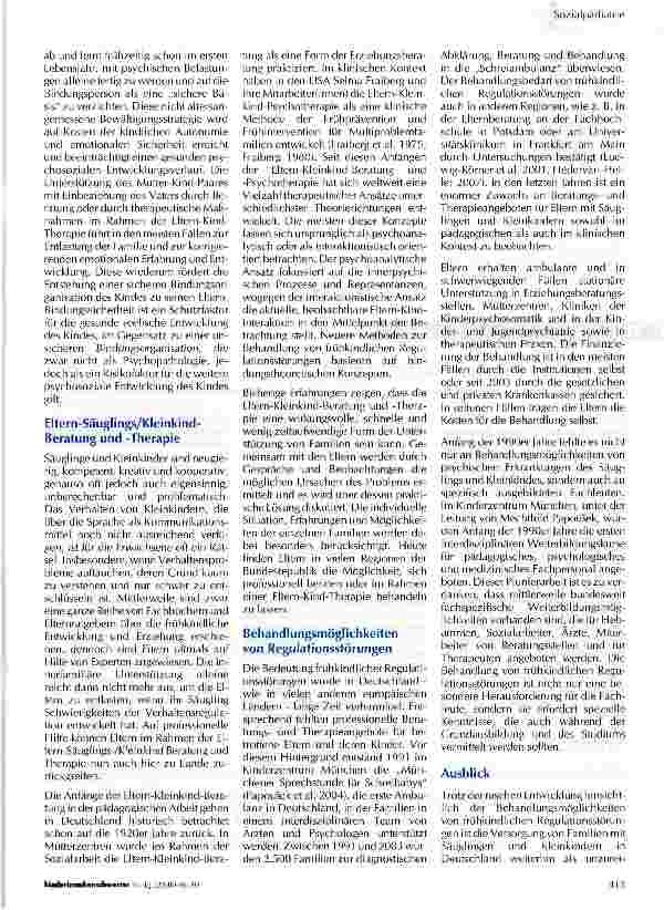Vorschauseite 5: Frühkindliche Entwicklung und Störungen der Verhaltensregulation Theoretische Überlegungen und Behandlungsmöglichkeiten