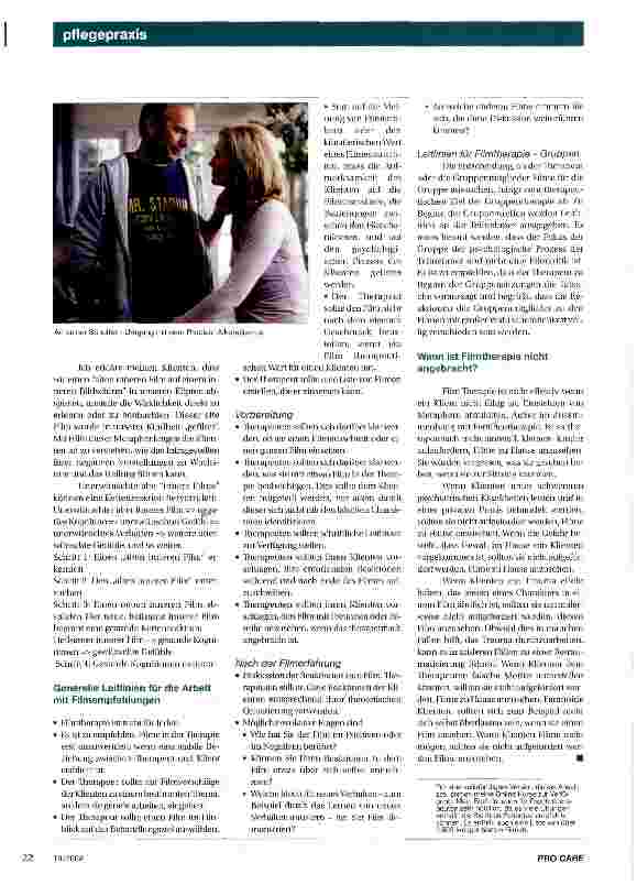 Vorschauseite 5: Cinema Alchemy Kinofilme werden zum therapeutischen Hilfsmittel