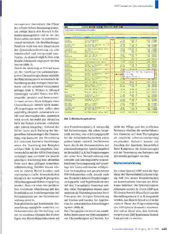 Vorschauseite 4: SAP-basiertes Zytostatikamodul: Fluch oder Segen?