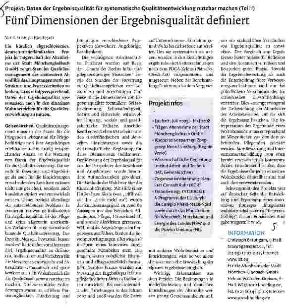 Vorschauseite 1: Fünf Dimensionen der Ergebnisqualität definiert