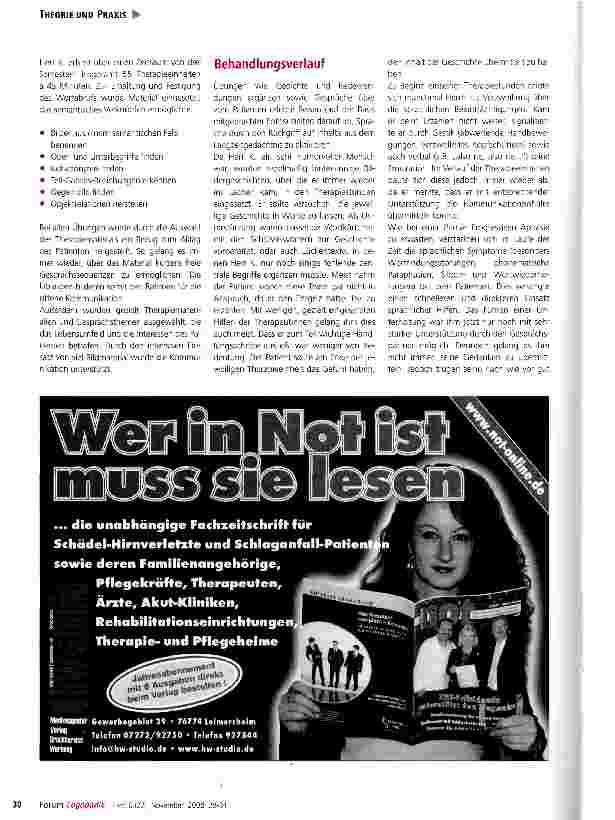Vorschauseite 3: Fallbeispiel: Therapieverlauf bei einem Patienten mit Primär Progressiver Aphasie