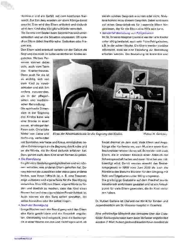 Vorschauseite 4: Perinatalmedizin und Seelsorge