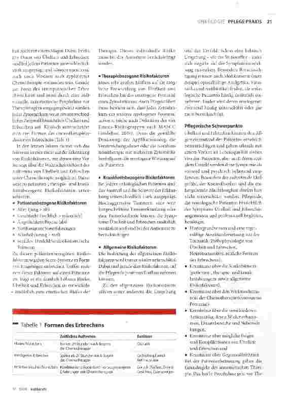 Vorschauseite 2: Antiemese - wie können Pflegende helfen?