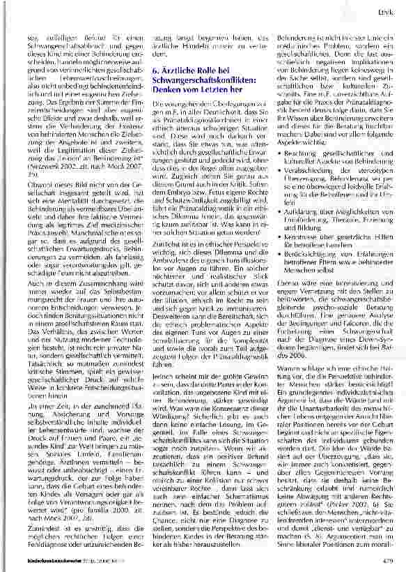 Vorschauseite 4: Ethik und ärztliche Rolle in der Pränatalmedizin