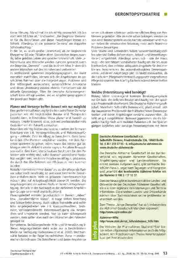 Vorschauseite 4: FrühbetroffeneDemenzerkrankung bei unter 65-Jährigen