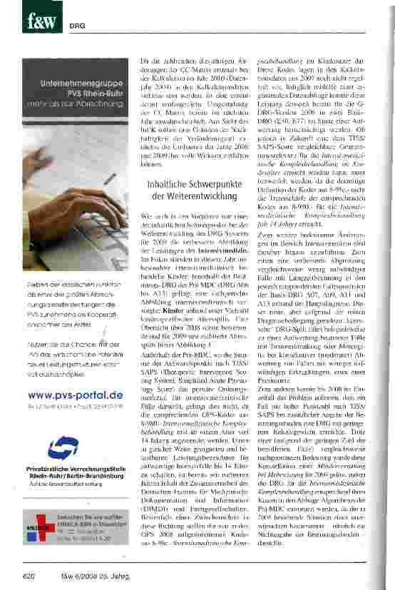 Vorschauseite 3: Das G-DRG-System 2009 Bereit für das Ende der Konvergenzphase