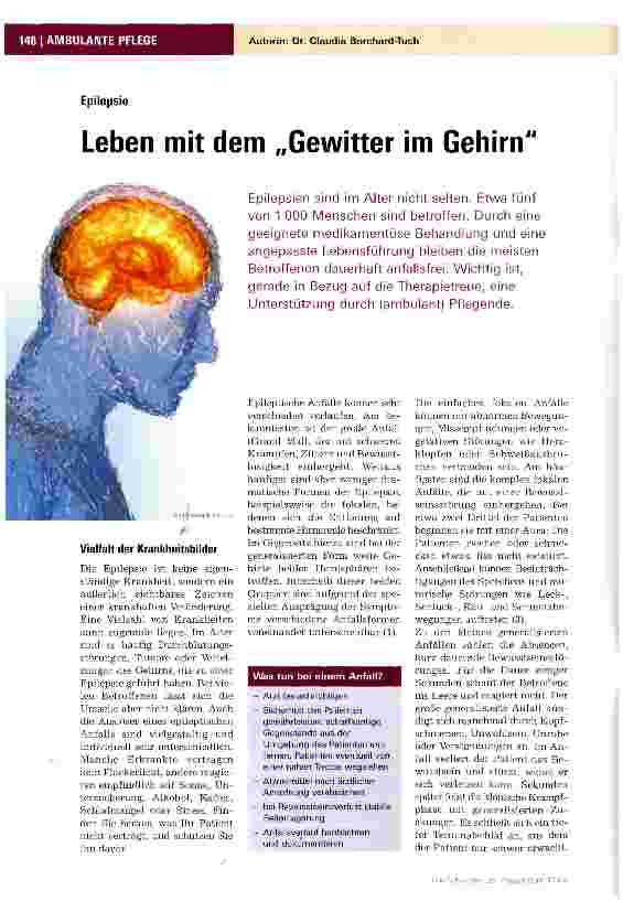 Vorschauseite 1: Leben mit dem „Gewitter im Gehirn