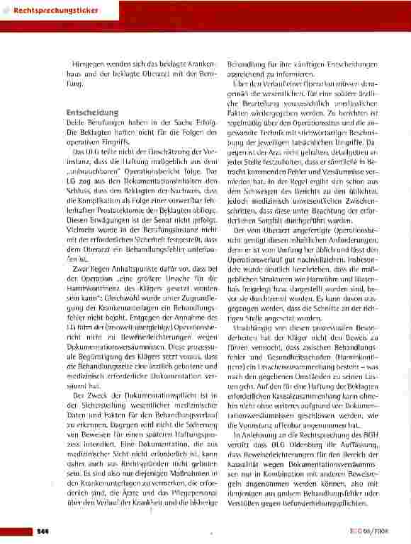 Vorschauseite 2: Dokumentation über den Verlauf einer Operation (Prostatektomie)