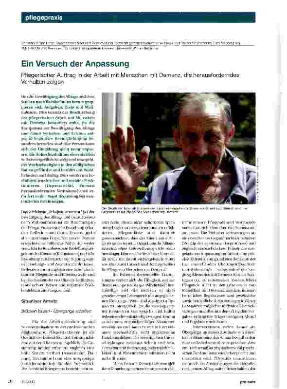 Vorschauseite 1: Ein Versuch der Anpassung