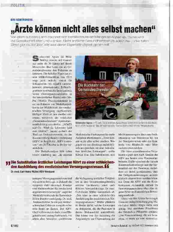 Vorschauseite 1: „Arzte können nicht alles selbst machen