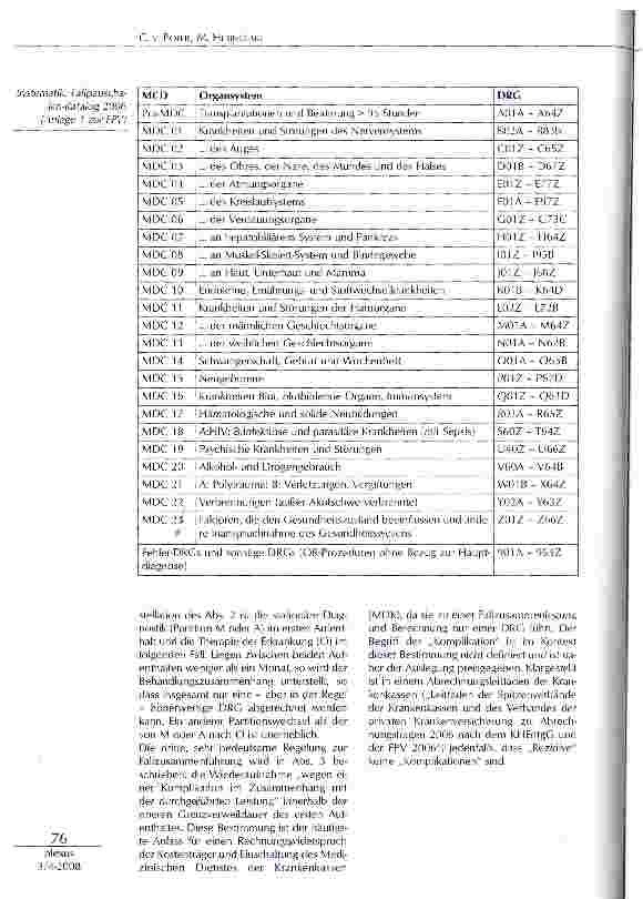 Vorschauseite 4: DIAGNOSIS RELATED GROUPS -DAS FALLPAUSCHALENSYSTEM: ERWEITERTES BASISWISSEN FÜR DEN KLINIKER