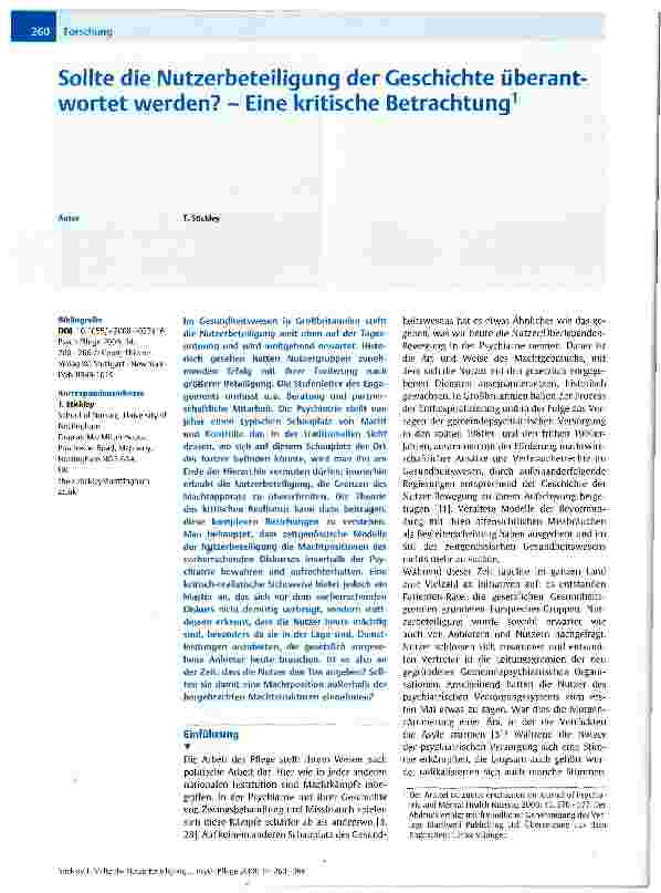 Vorschauseite 1: Sollte die Nutzerbeteiligung der Geschichte überantwortet werden? - Eine kritische Betrachtung