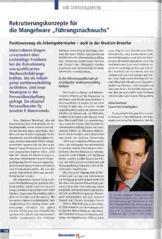 Vorschauseite 1: Rekrutierungskonzepte für die Mangelware „Führungsnachwuchs