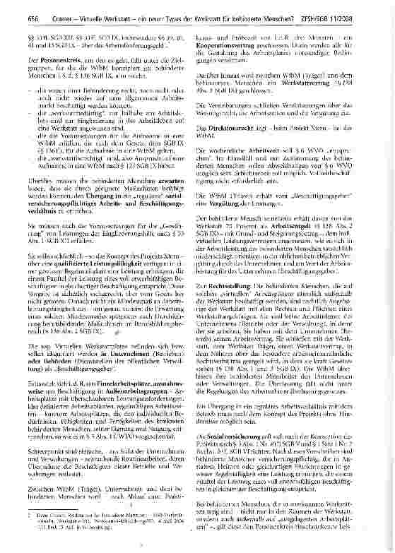 Vorschauseite 2: Virtuelle Werkstatt - ein neuer Typus der Werkstatt für behinderte Menschen?
