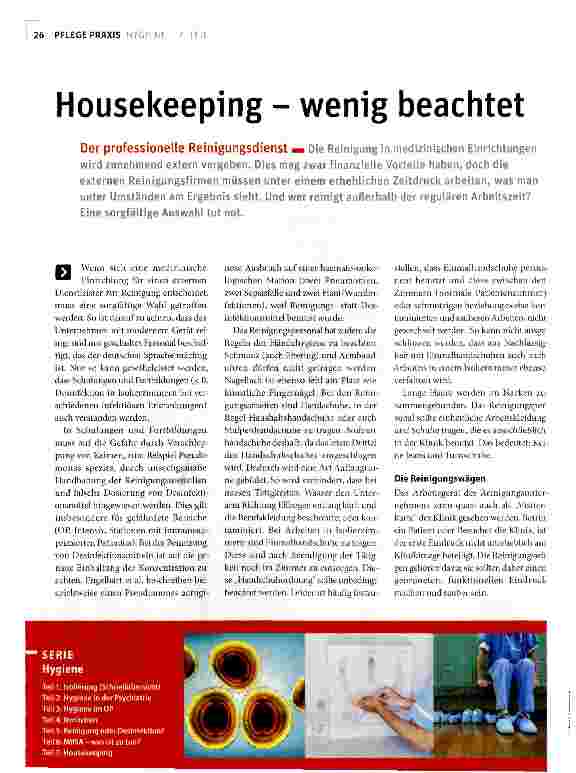Vorschauseite 1: Housekeeping - wenig beachtet