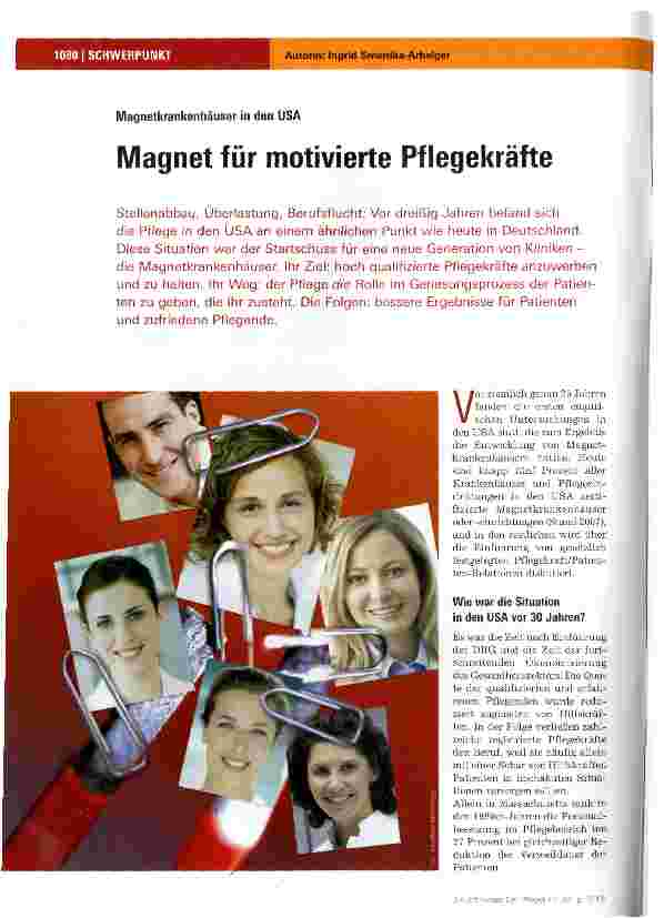 Vorschauseite 1: Magnet für motivierte Pflegekräfte