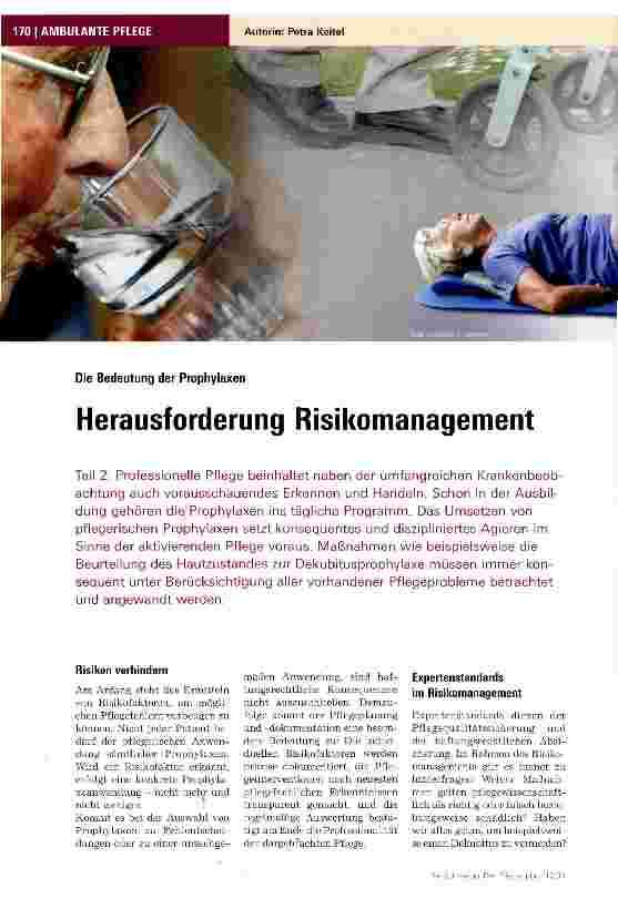 Vorschauseite 1: Herausforderung Risikomanagement