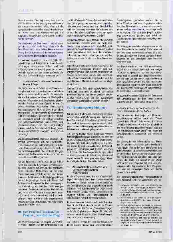 Vorschauseite 2: Gewaltfreie Pflege Prävention von Eider Abuse