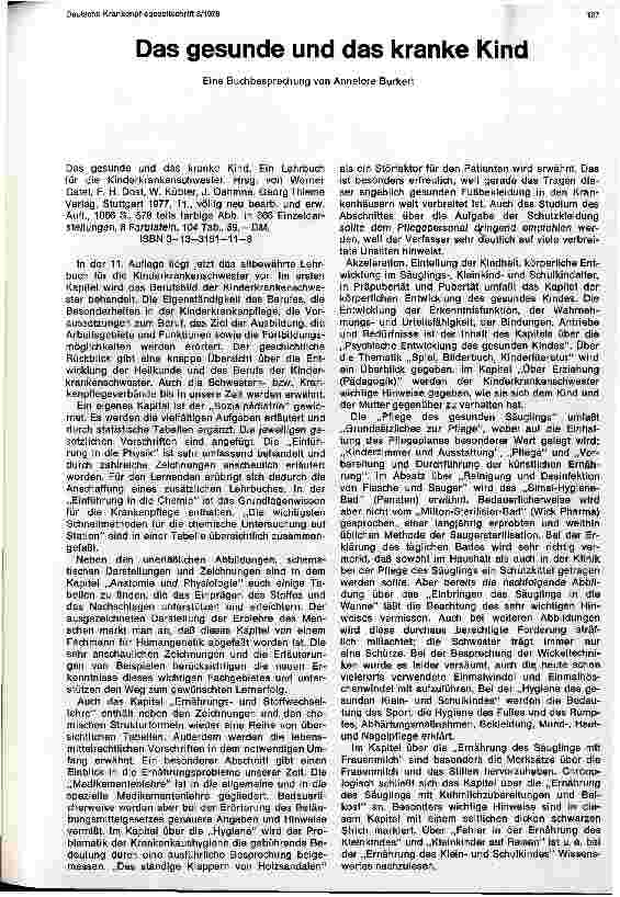 Vorschauseite 1: Das gesunde und das kranke Kind