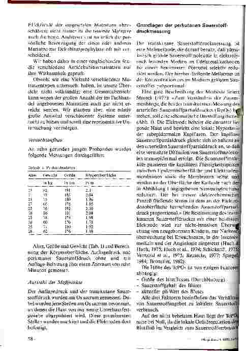 Vorschauseite 2: Der Einfluß verschiedener Lagerungshilfen zur Dekubitusprophylaxe auf den Auflagedruck und den perkutanen Sauerstoffdruck