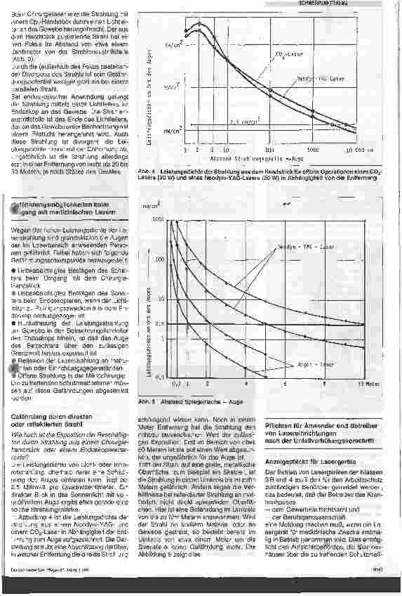 Vorschauseite 2: Gefahren und Sicherheitsvorschriften beim Umgang mit Lasergeräten im OP