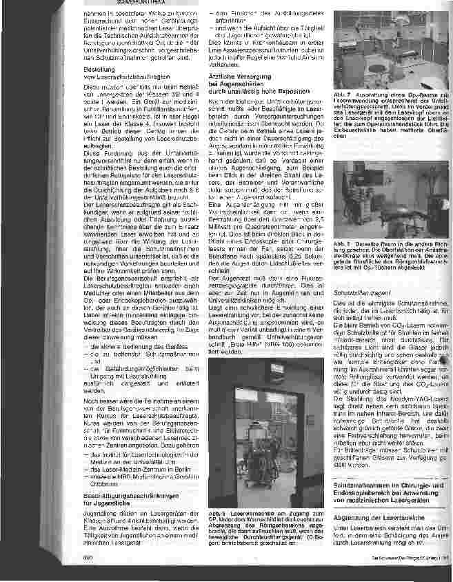 Vorschauseite 3: Gefahren und Sicherheitsvorschriften beim Umgang mit Lasergeräten im OP