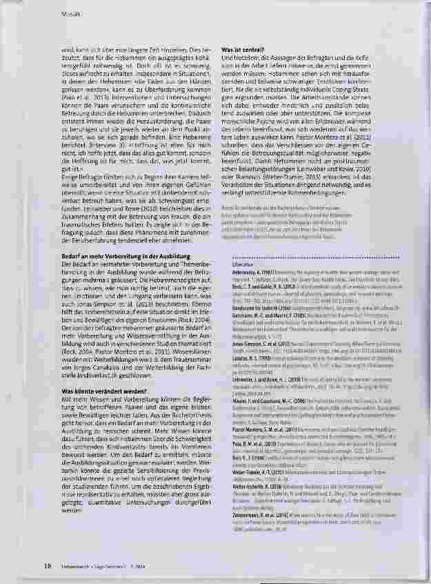 Vorschauseite 3: Drohender Kindsverlust und wie Hebammen damit umgehen
