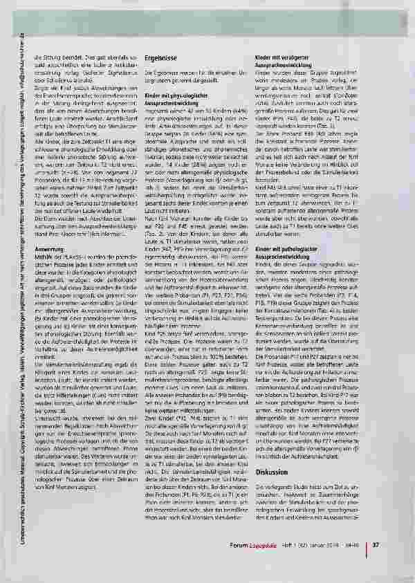 Vorschauseite 4: Auswirkung der Stimulierbarkeit von isolierten Phonen auf die weitere phonologische Entwicklung