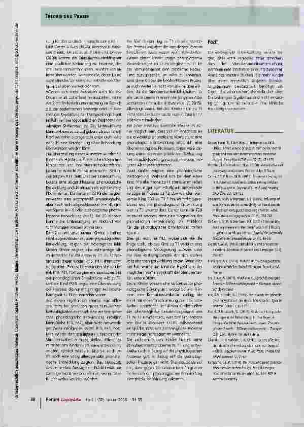 Vorschauseite 5: Auswirkung der Stimulierbarkeit von isolierten Phonen auf die weitere phonologische Entwicklung