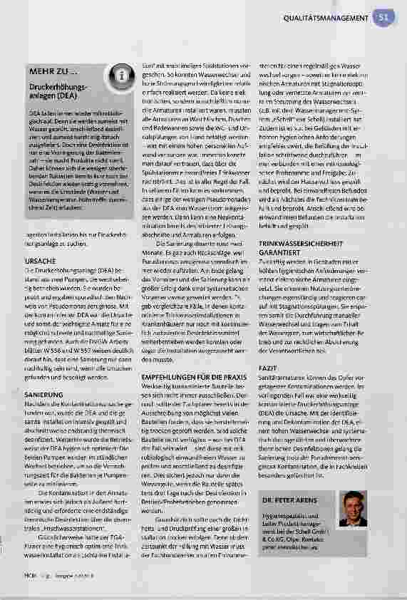 Vorschauseite 4: Gelungene Sanierung trotz Pseudomonas aeruginosa