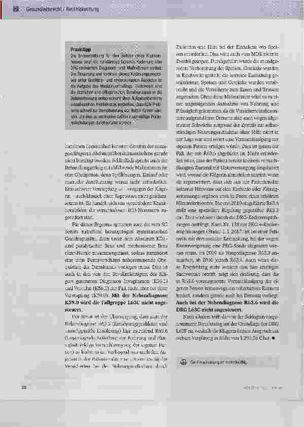 Vorschauseite 4: Kodierung der Nahrungsaufnahme bei einer demenziell erkrankten Krankenhauspatientin
