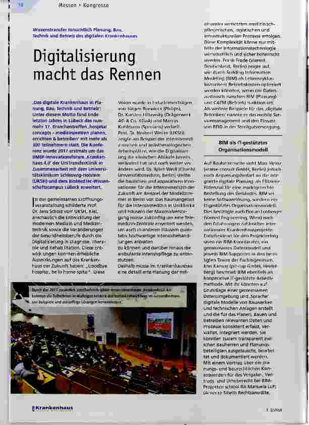 Vorschauseite 1: Digitalisierung macht das Rennen