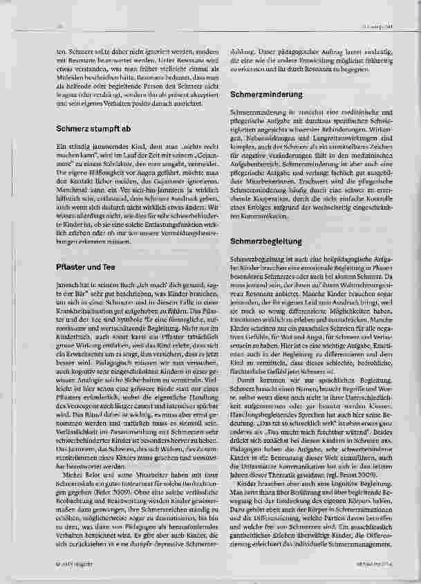 Vorschauseite 4: Schmerzen bei Kindern mit schwersten Behinderungen