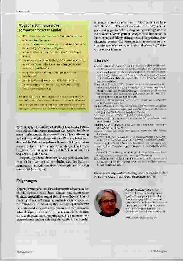 Vorschauseite 5: Schmerzen bei Kindern mit schwersten Behinderungen